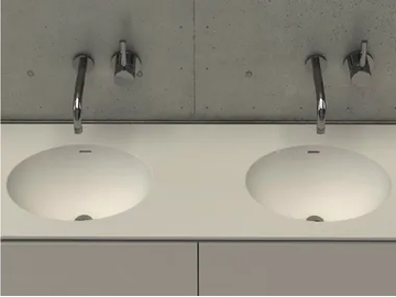 ELIPSE MODULE DOUBLE - Inset double oval washbasin by MOMA Design - view 2